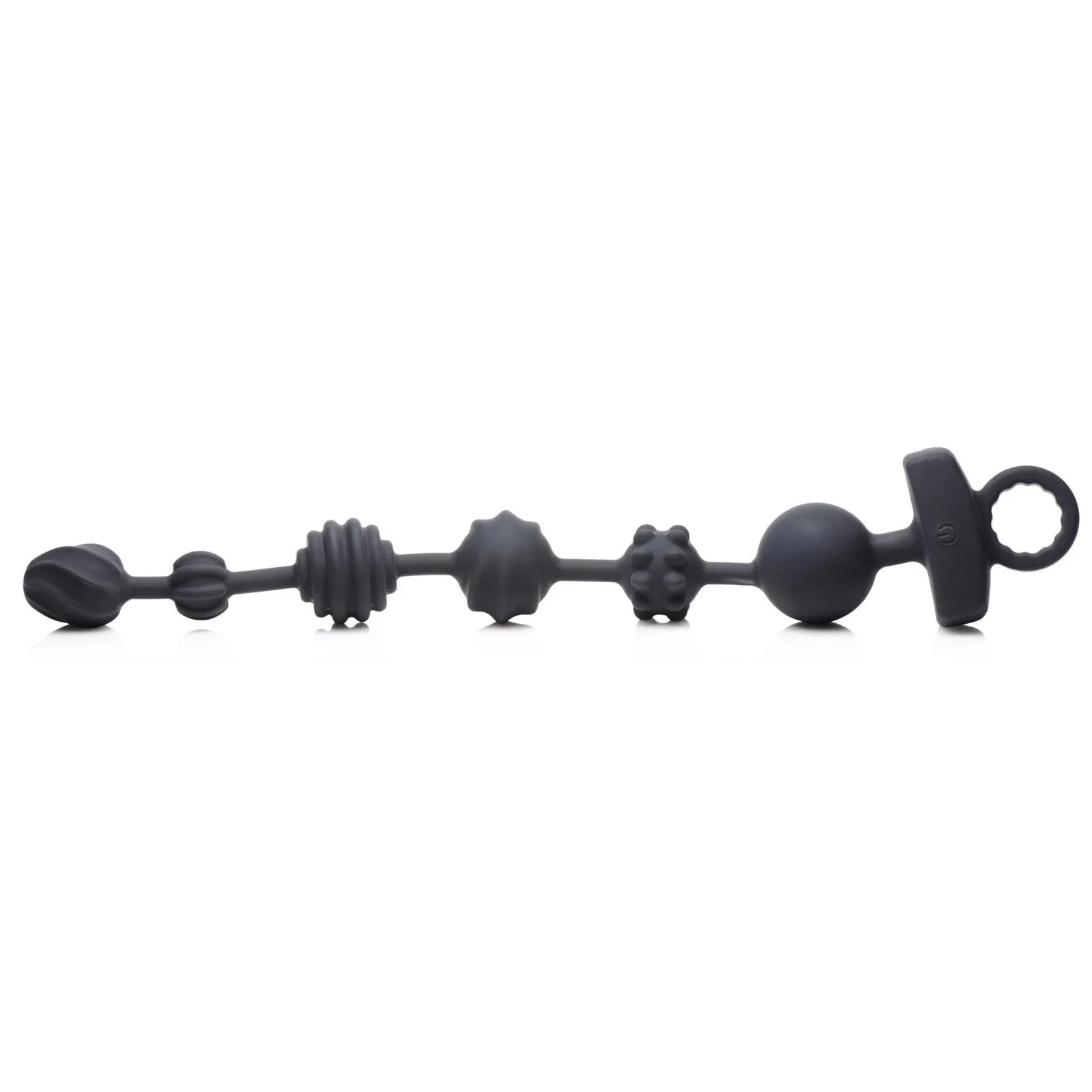 21x Dark Rattler Vibrating Silicone Anal Beads With Remote