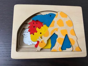 3D Multi-Layer Wooden Animal Puzzle