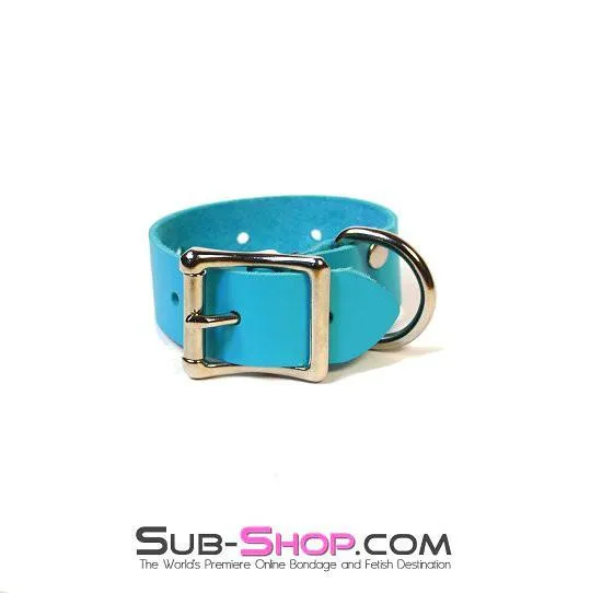 5702A-SIS      Buckling Sissy Boi Bondage Straps. Diamond Blue Leather - Feminization BDSM Mistress 5 Sizes!