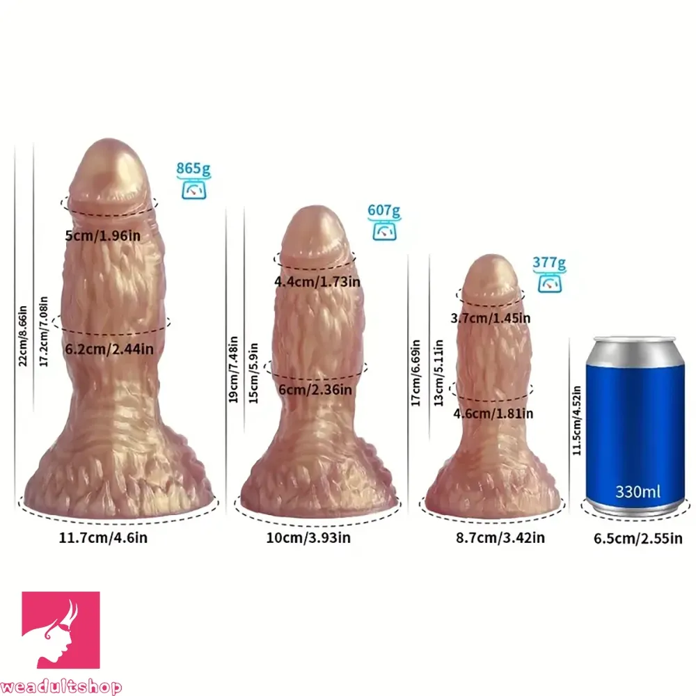 6.68in 8.07in 8.66in Gilded Pangolins Monster Soft Big Silicone Dildo