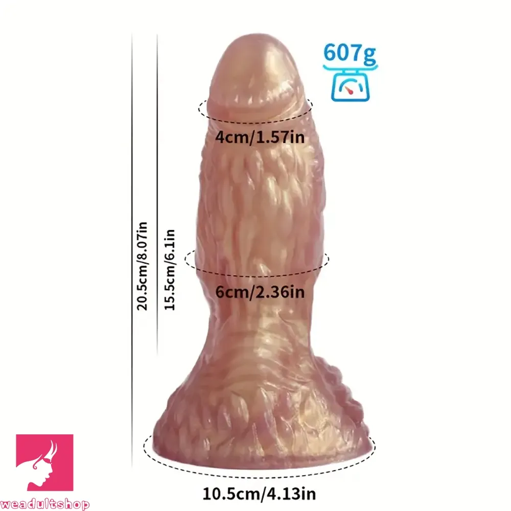 6.68in 8.07in 8.66in Gilded Pangolins Monster Soft Big Silicone Dildo