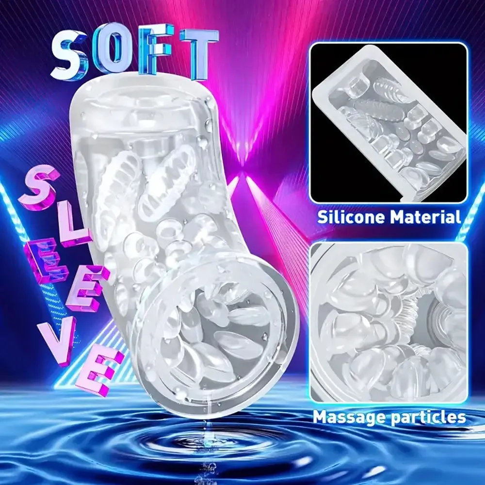 7 Vibrating 5 Rotating 5 Thrusting Modes Penis Automatic Masturbator