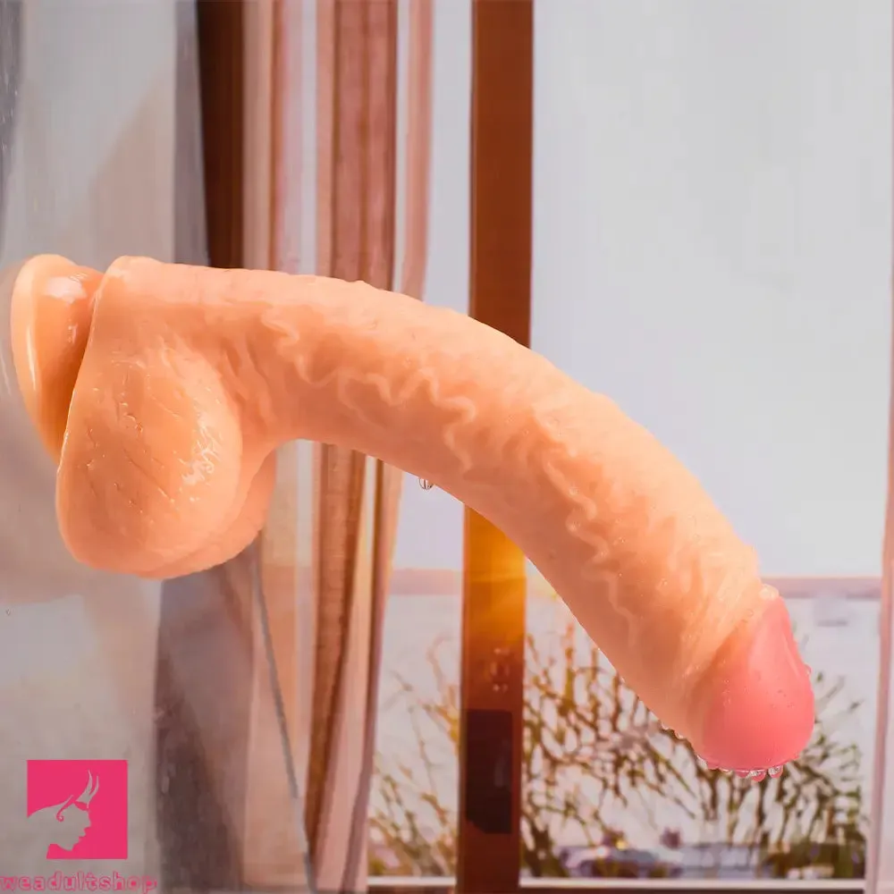 9.84in PVC Curved Big Anal Adult Sex Toy Real Lifelike Love Dildo