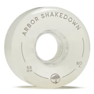 Arbor Shakedown 80a Longboard Wheels - Ghost White - 58mm