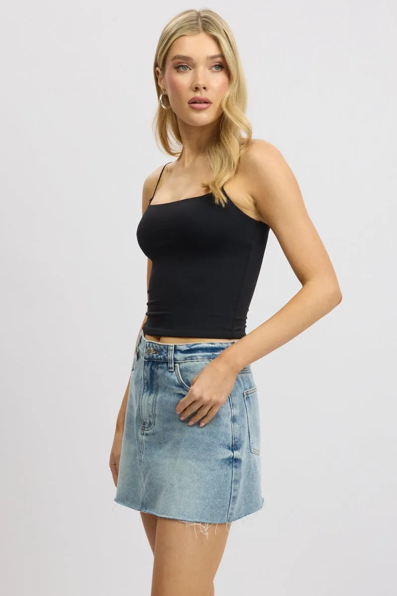 Black SuperSoft Singlet Double Layer