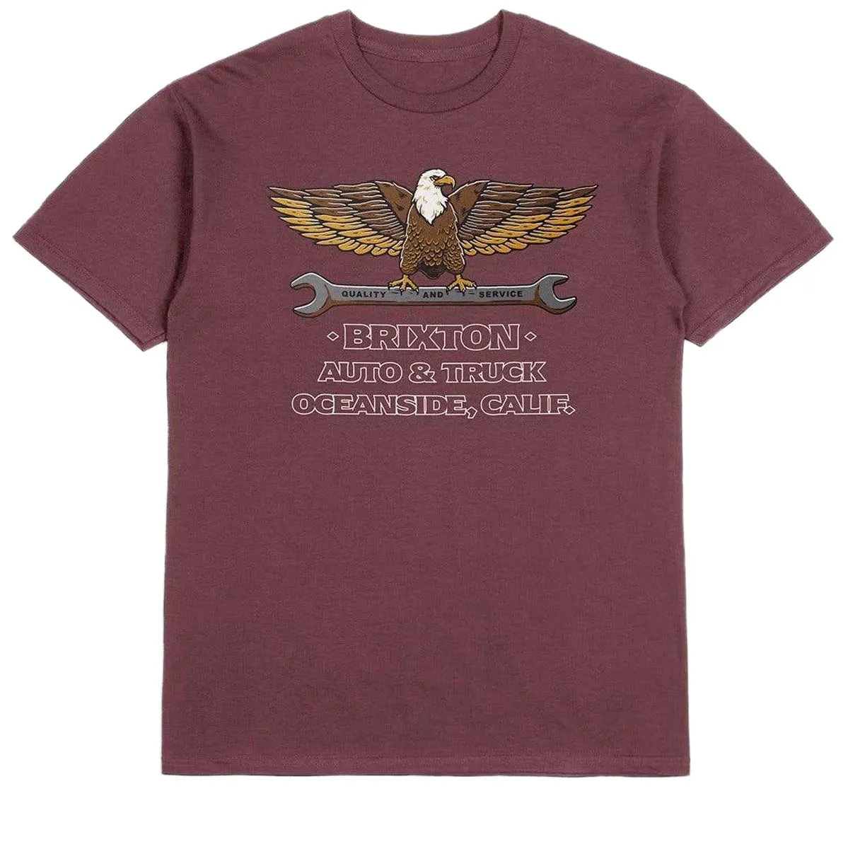 Brixton Repair T-Shirt - Mahogany Worn Wash