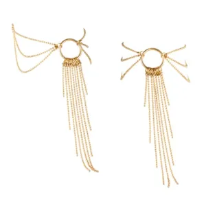 Brățări pentru picior BIJOUX INDISCRETS Magnifique. design elegant cu inel și lanțuri metalice. culoare auriu