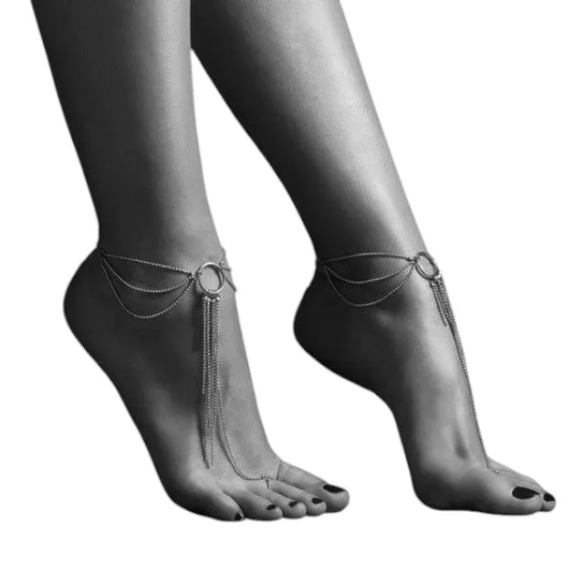 Brățări pentru picior BIJOUX INDISCRETS Magnifique. design elegant cu inel și lanțuri metalice. culoare auriu