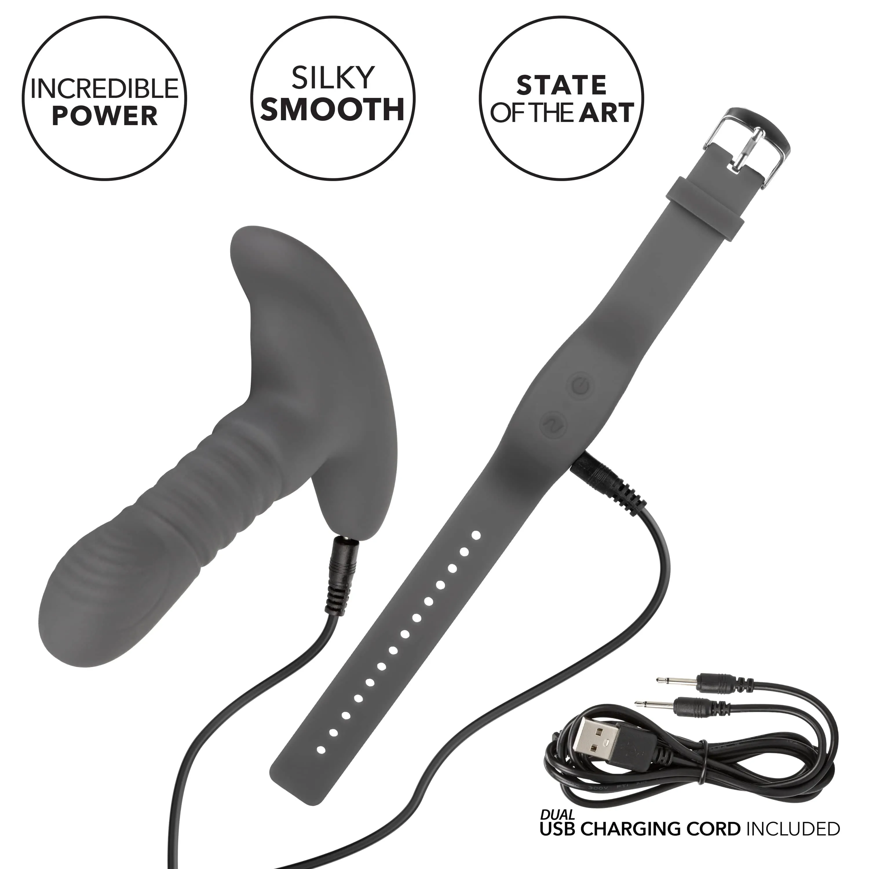 California Exotics - Eclipse Wristband Remote Thrusting Rotator Probe Anal Plug (Black)