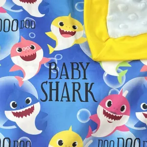Cartoon Sharks Snuggle Blanket Medium