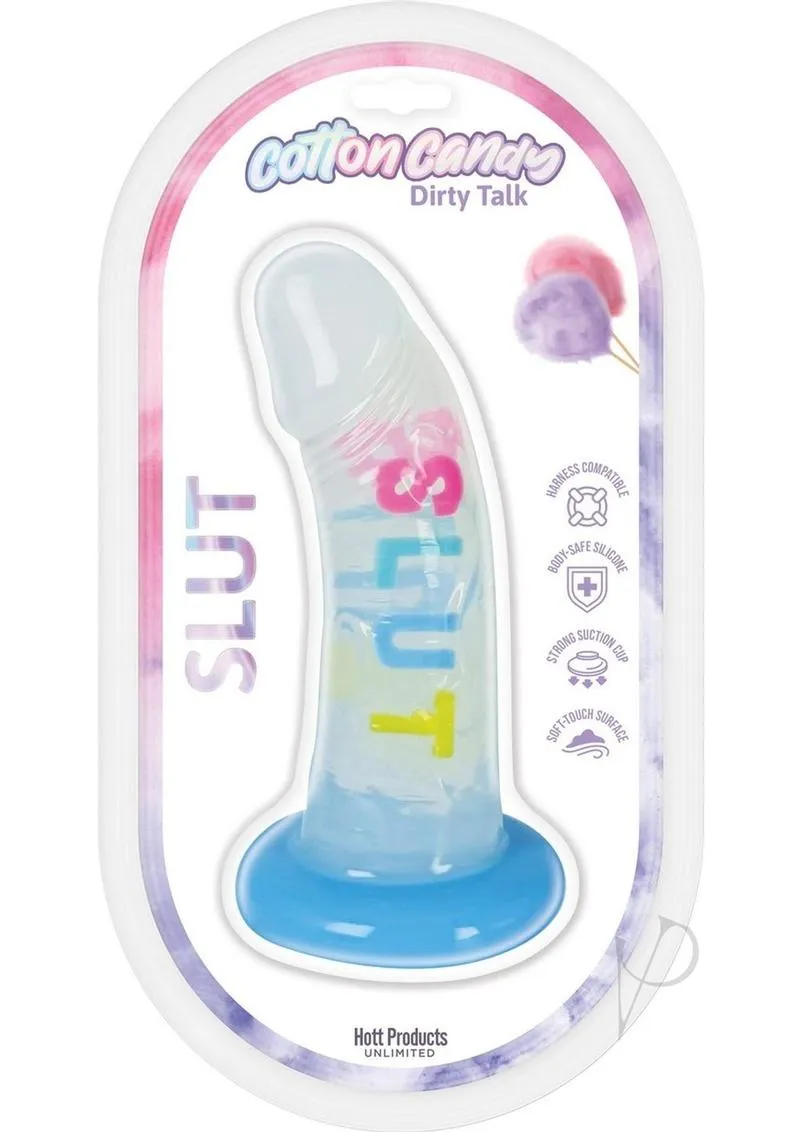 Cotton Candy Dirty Talk Slut Dildo 6