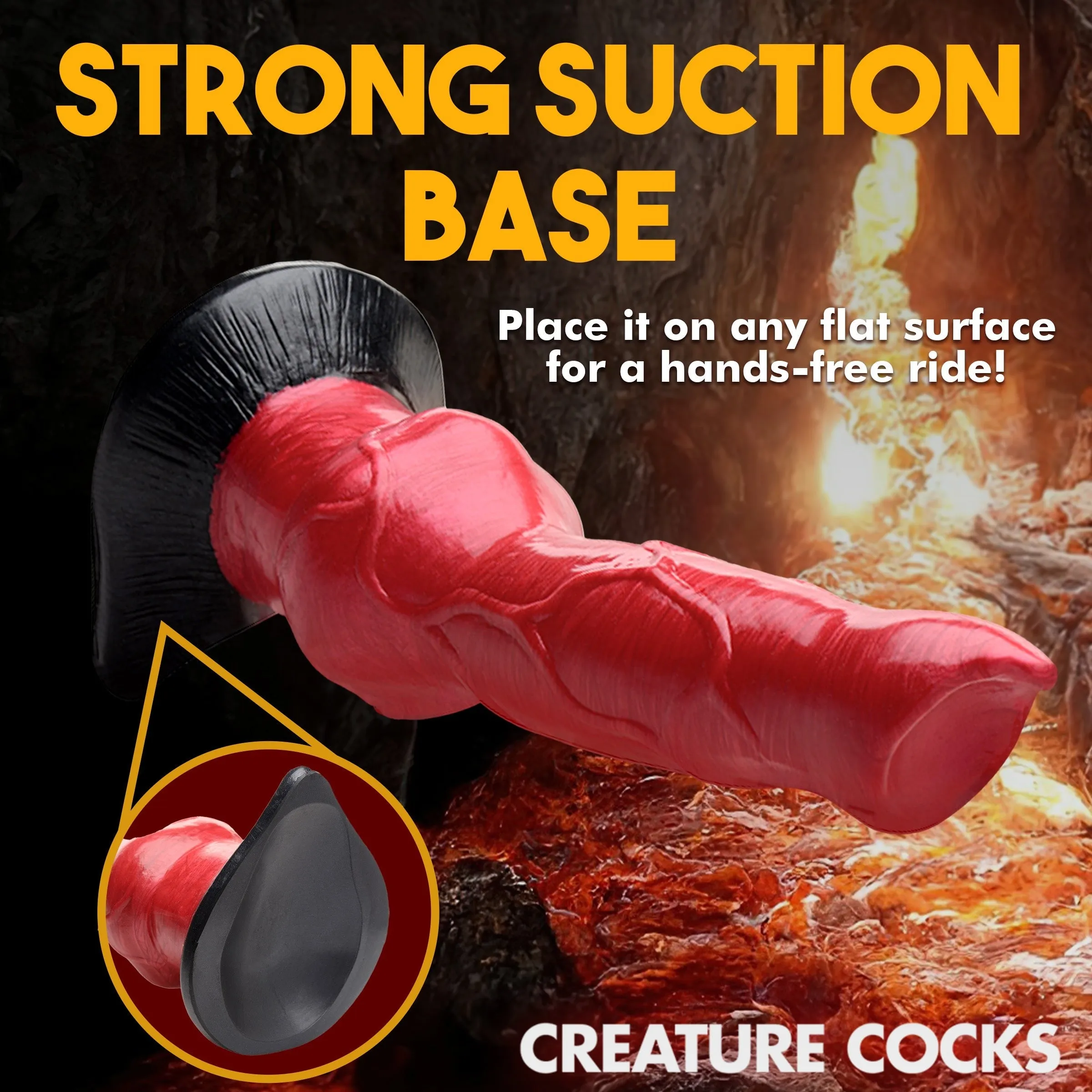 Creature Cocks Hell-Hound Canine Penis Silicone Dildo Suction Cup Sex Toy