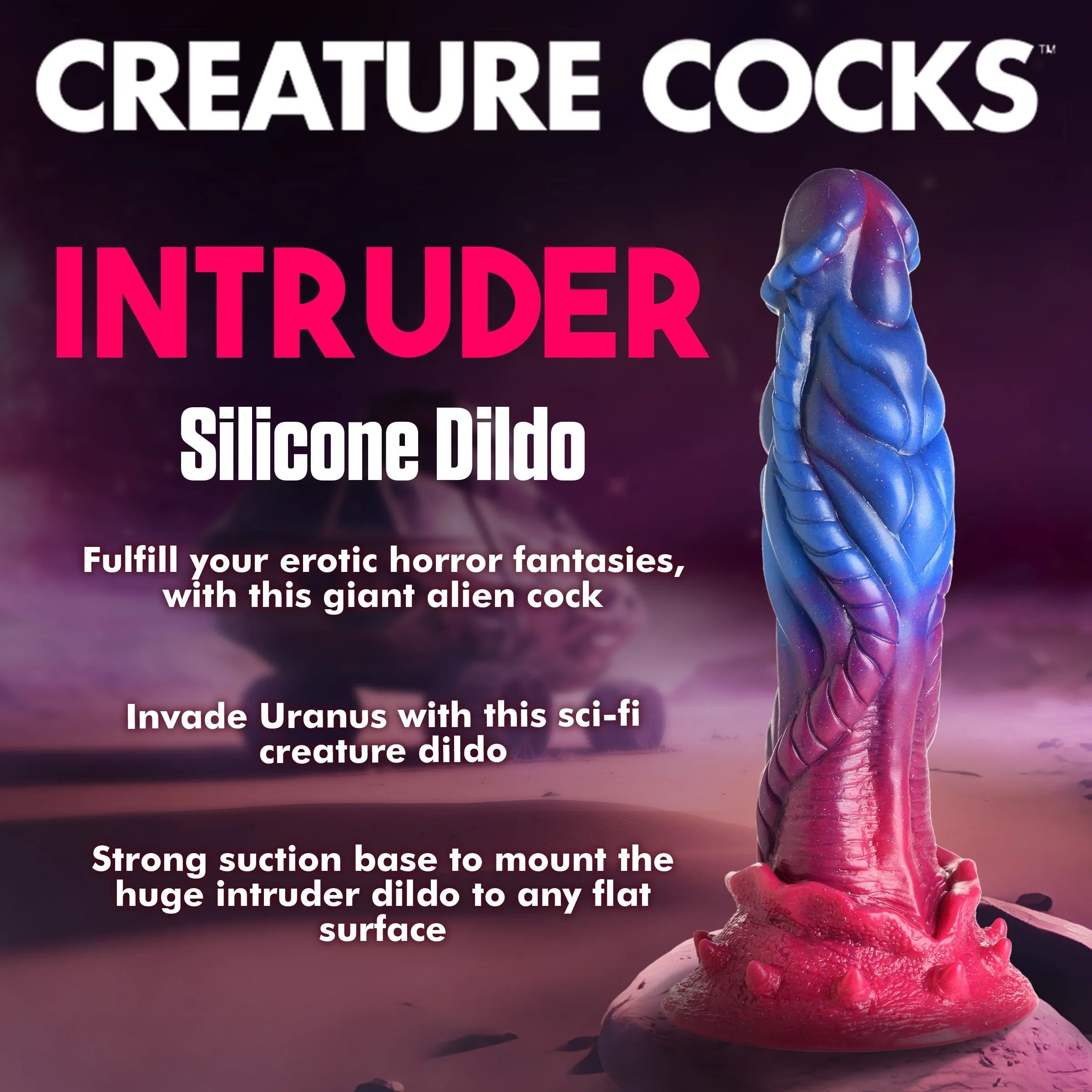 Creature Cocks Intruder Alien Silicone Dildo Large Suction Cup Sex Toy