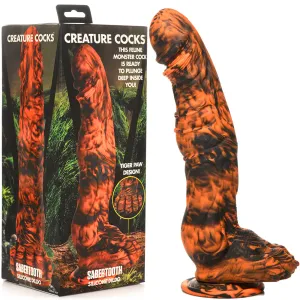 Creature Cocks Sabretooth Silicone Dildo 11.3 Giant Suction Cup Dong Sex Toy