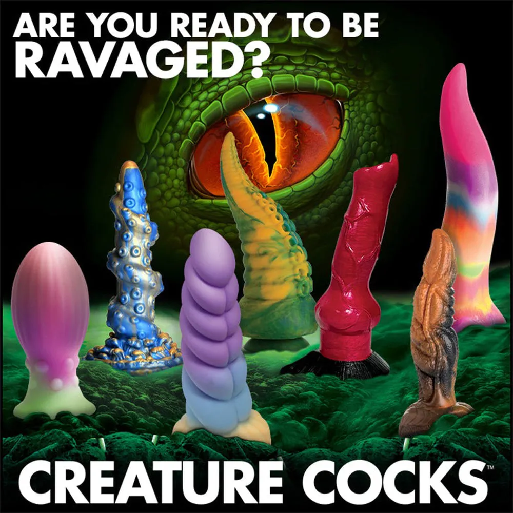 Creature Cocks Sabretooth Silicone Dildo 11.3 Giant Suction Cup Dong Sex Toy