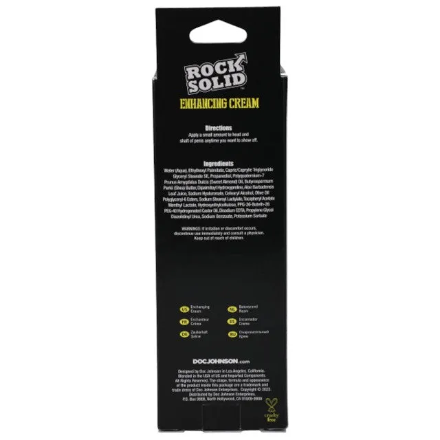 Cremă DOC JOHNSON Rock Solid Enhancing. pentru mărirea penisului în lungime și grosime. cu efect ușor de răcire. 56 ml
