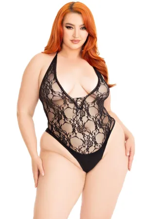 Deep V Lace-Up Teddy