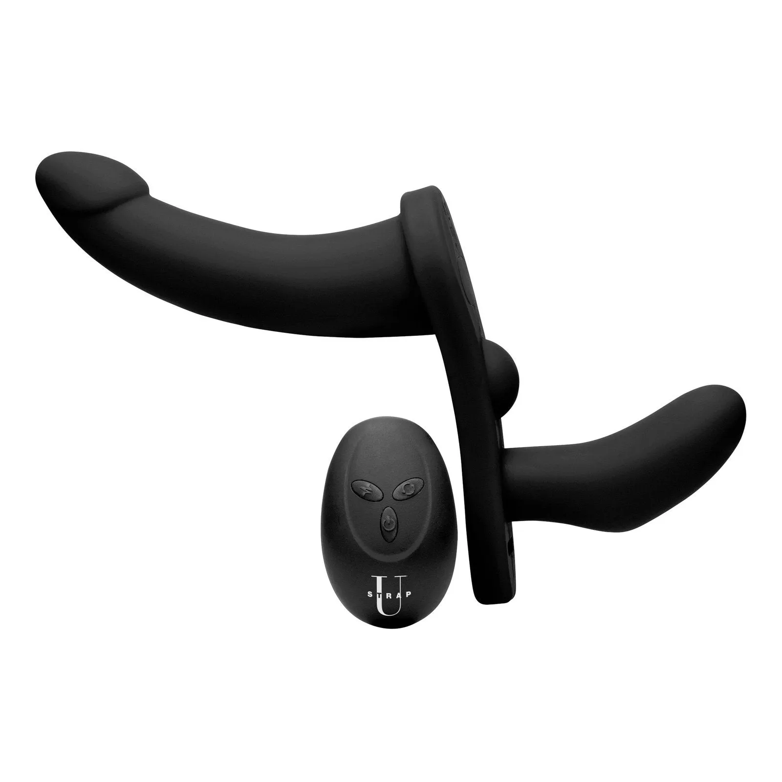 Double Take 10x Double Penetration Vibrating Strap-on Harness -