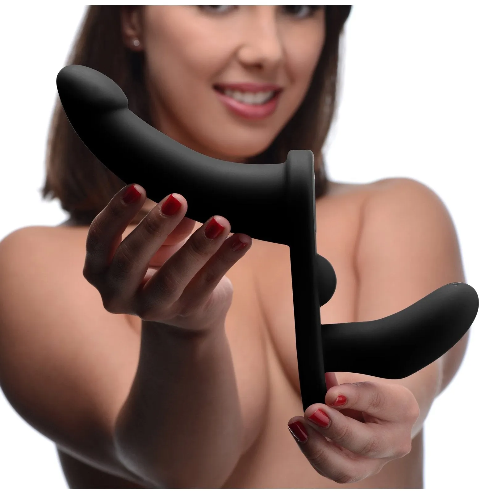 Double Take 10x Double Penetration Vibrating Strap-on Harness -