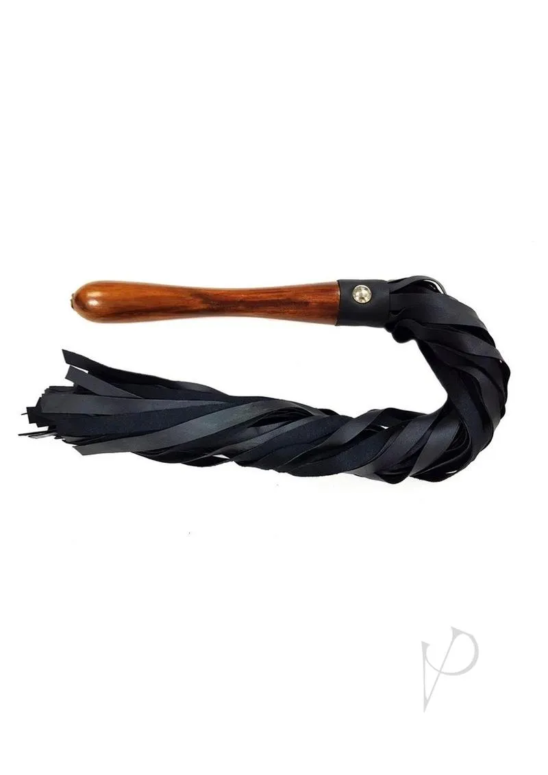 Fb Wooden Handle Flogger Vegan Black