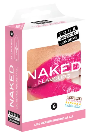 Four Seasons Naked Flavours Condoms 6's Width 54mm