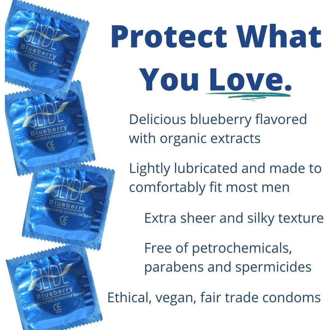 Glyde Organic Blueberry Flavored Condoms 🫐