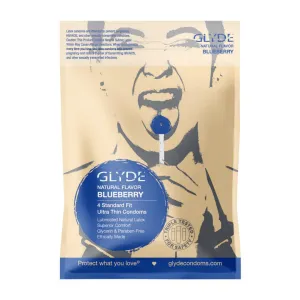 Glyde Organic Blueberry Flavored Condoms 🫐