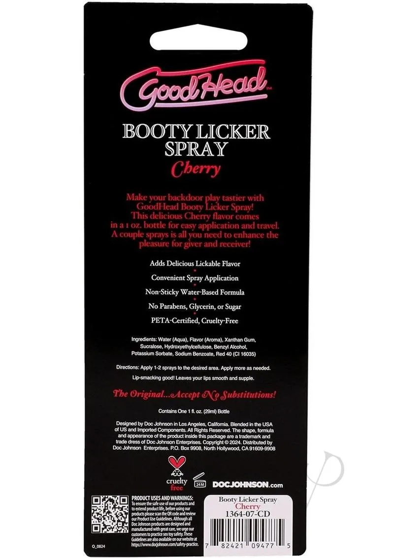 Goodhead Booty Licker Spray Cherry 1oz