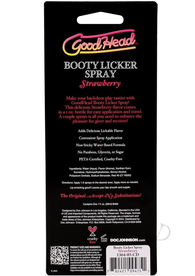 Goodhead Booty Licker Spray Strawber 1oz
