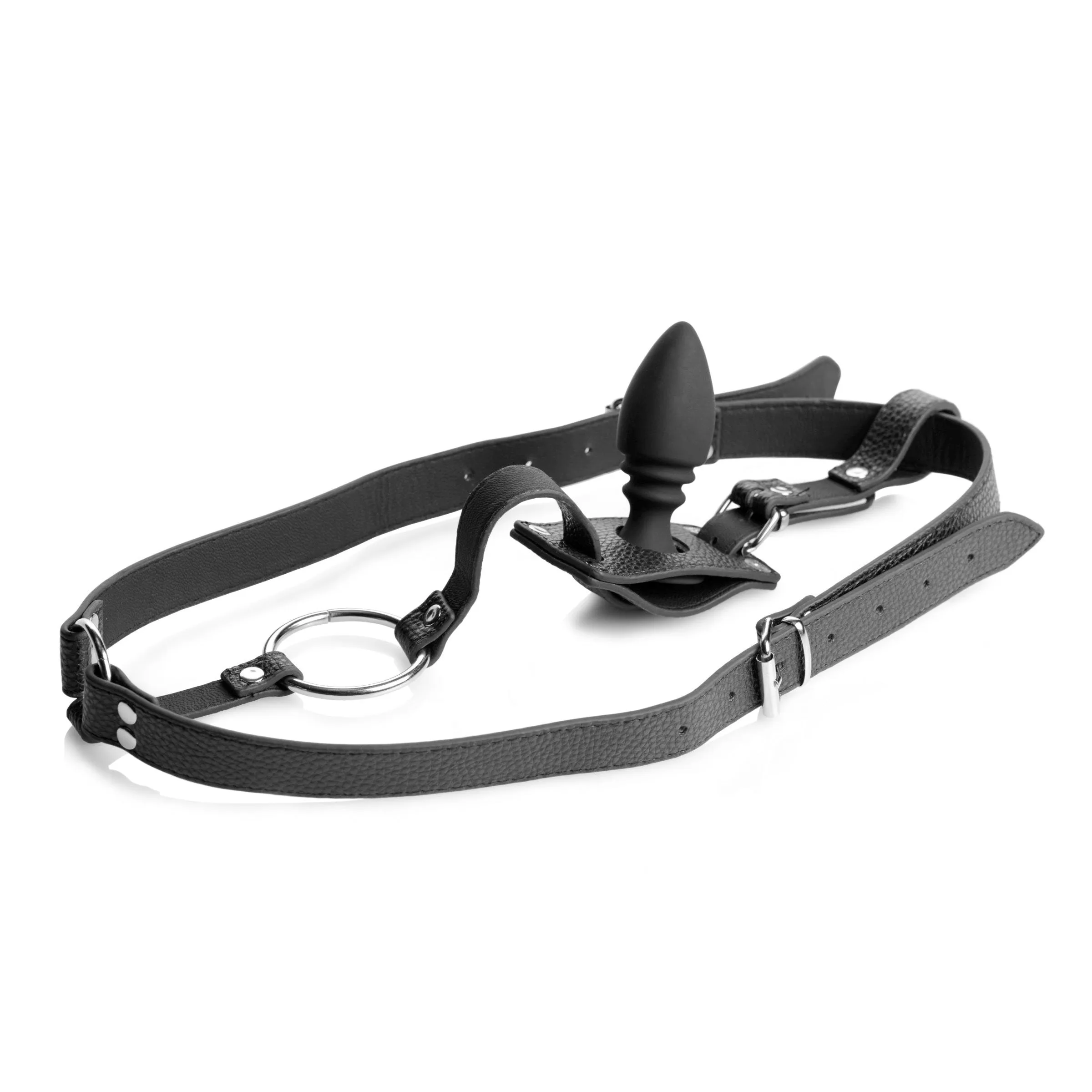 Male Cock Ring Harness With Anal Plug