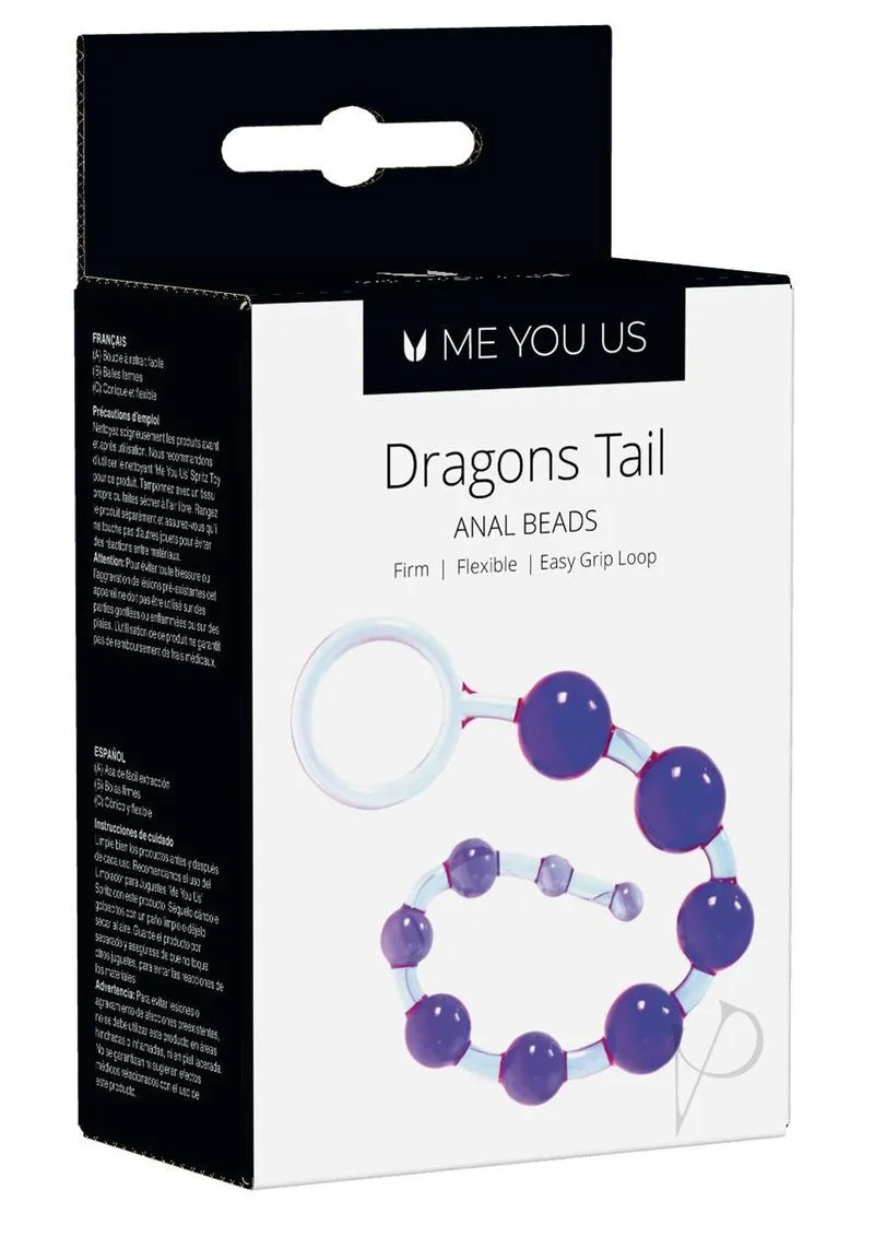 Myu Dragons Tail Anal Beads Violet Os