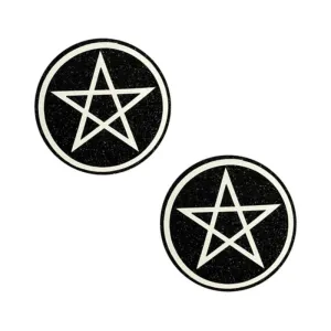 Neva Nude Pasty Wicca Black Glitter
