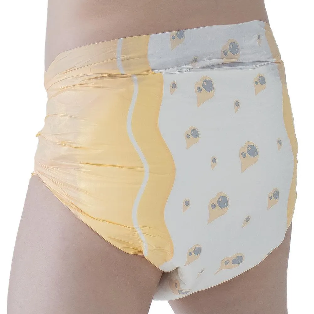 Old Print Tykables Little Rawrs ABDL Adult Diaper -1 Single Diaper Sample