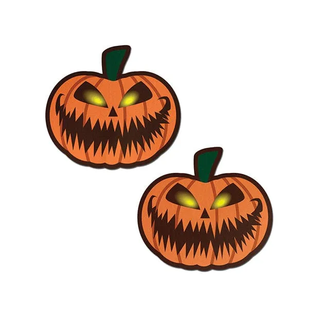 Pastease - Premium Halloween Scary Pumpkin Pasties Nipple Covers O/S (Orange)