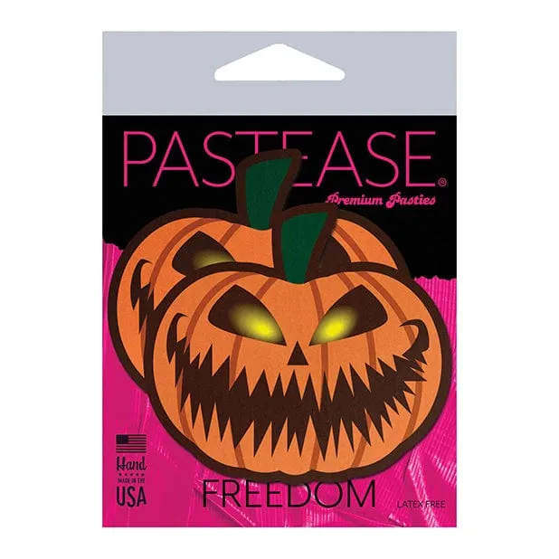 Pastease - Premium Halloween Scary Pumpkin Pasties Nipple Covers O/S (Orange)