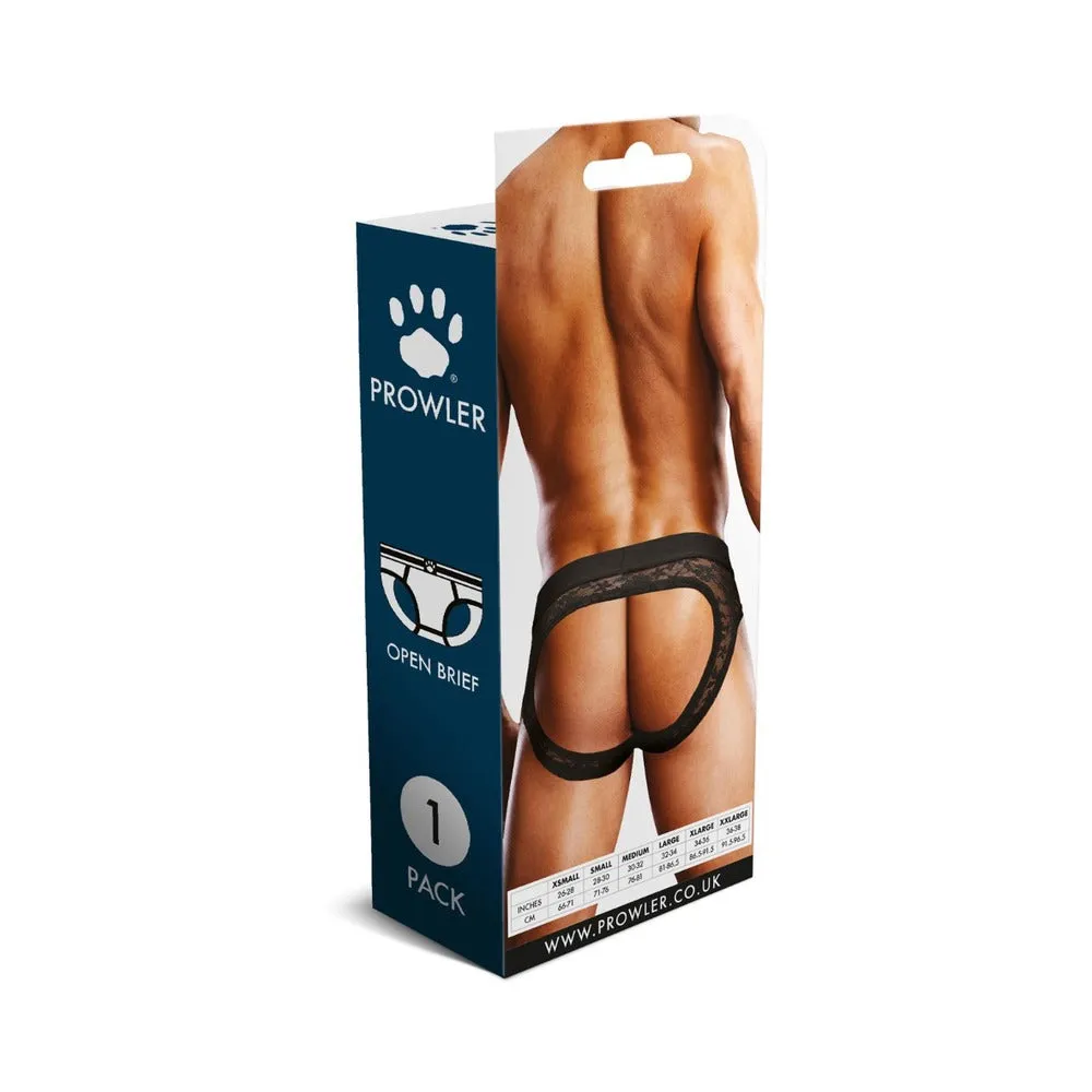 Prowler Lace Open Brief Black S