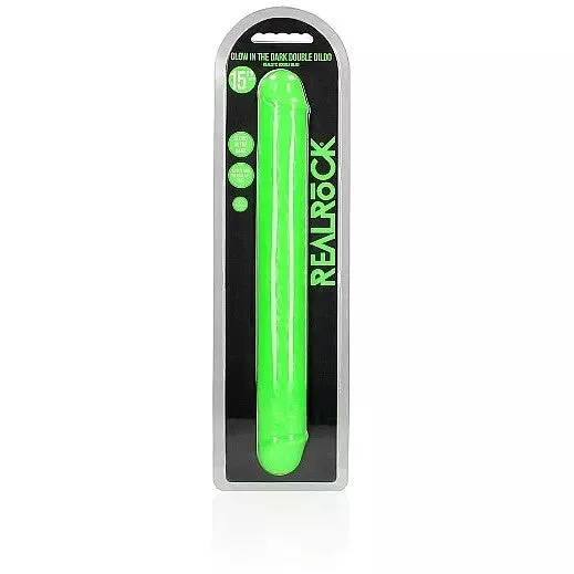 Realrock Glow in the Dark Double Dildo 15 by Shots