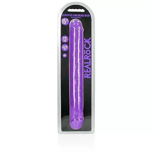 Realrock Glow in the Dark Double Dildo 15 by Shots
