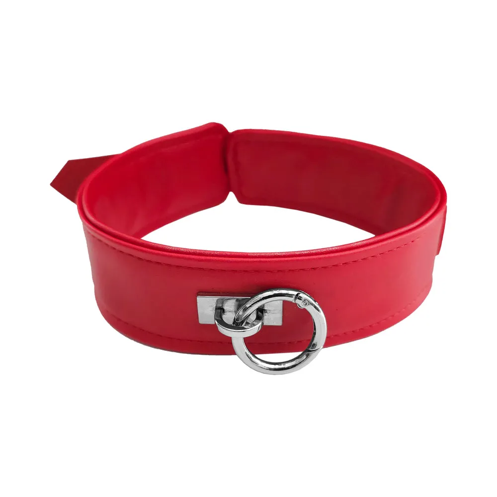 Rouge Fetish Play Vegan Collar Red