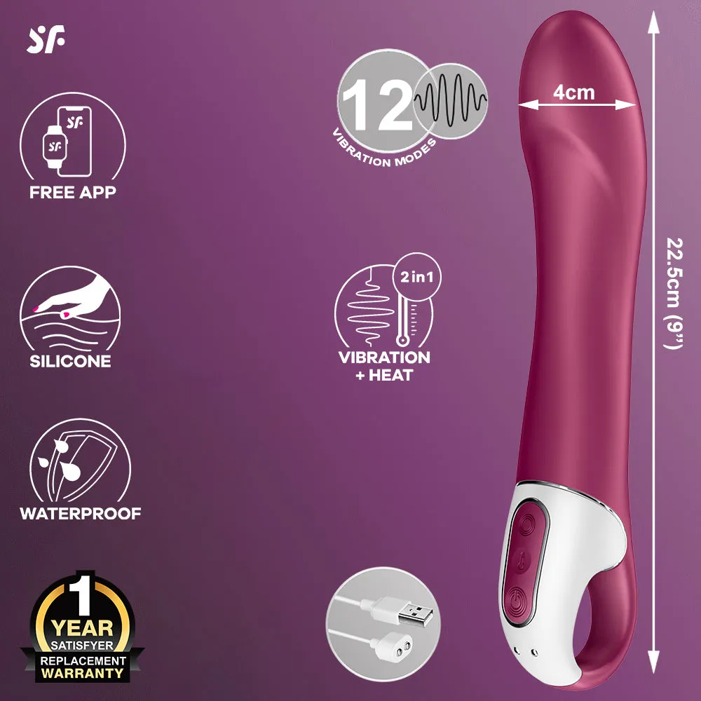 Satisfyer Big Heat Warming G-Spot Vibrator APP 9 Dildo Couples Sex Toy