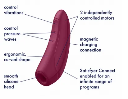 Satisfyer Curvy 1  Dark Red Stimulator