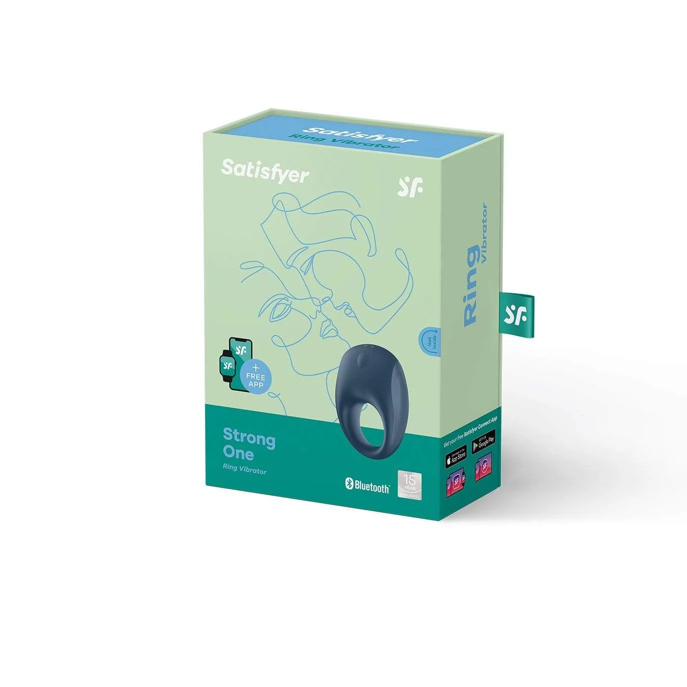 Satisfyer - Strong One App-Controlled Silicone Cock Ring (Blue)