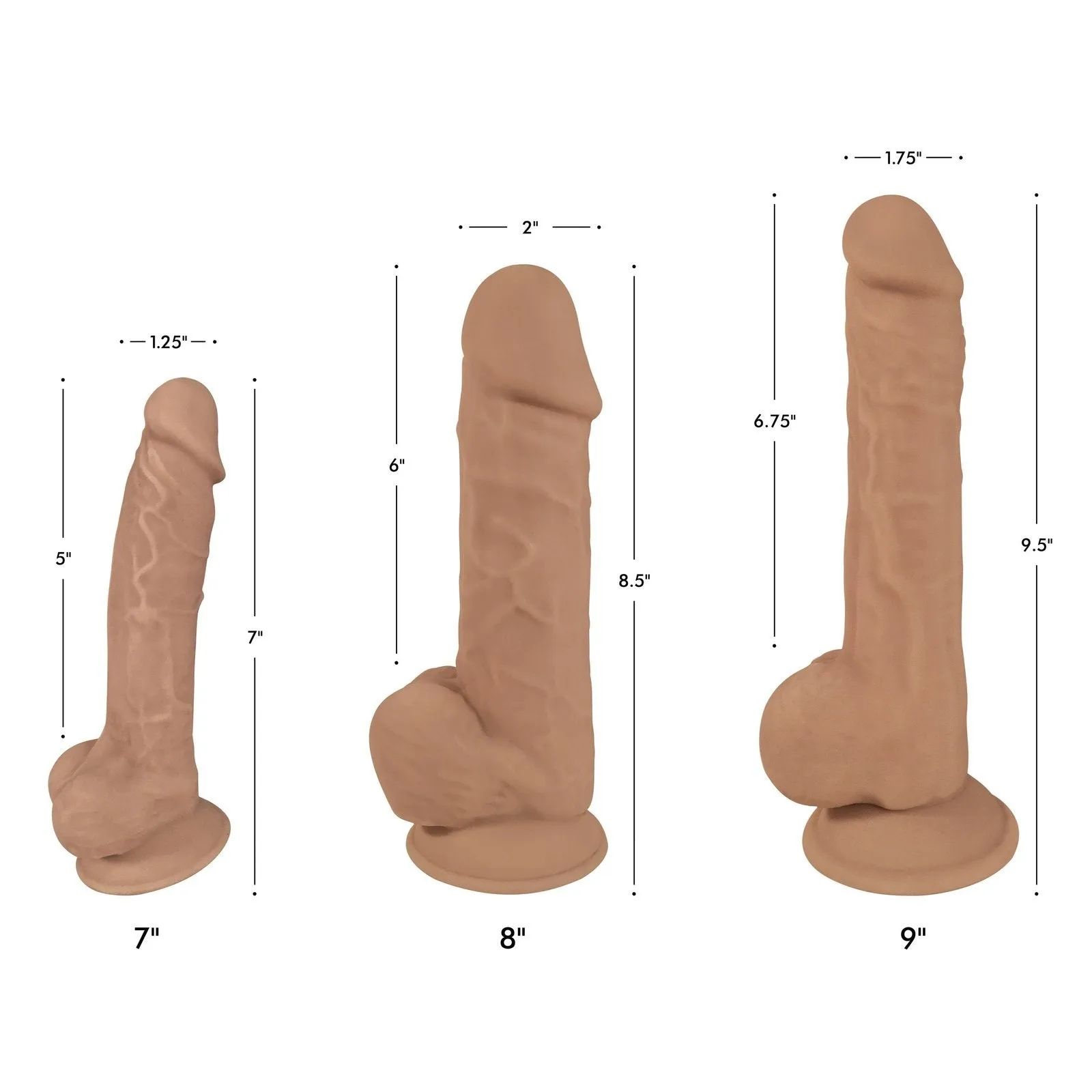 Silexpan Hypoallergenic Silicone Dildo With Balls