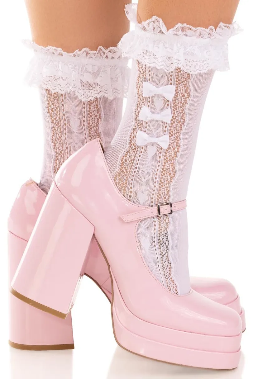 Sweetheart Lace Ankle Socks