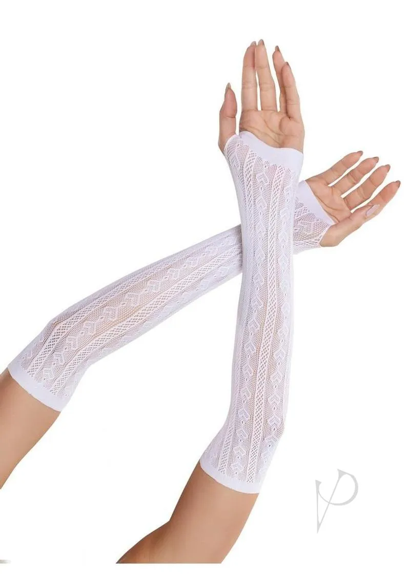 Sweetheart Stripe Keyhole Arm Bow Wht Os