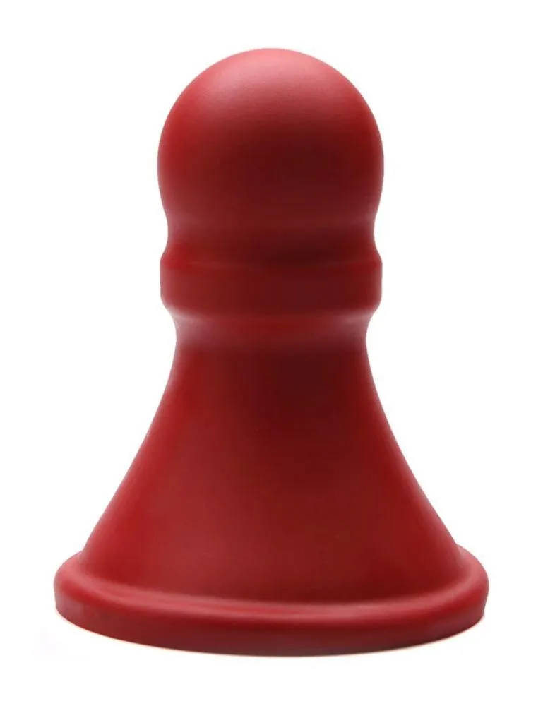 Tantus The Pawn XL Silicone Butt Plug. Red
