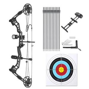 TheLAShop Adults Compound Bow and Arrows(12) Archery Set