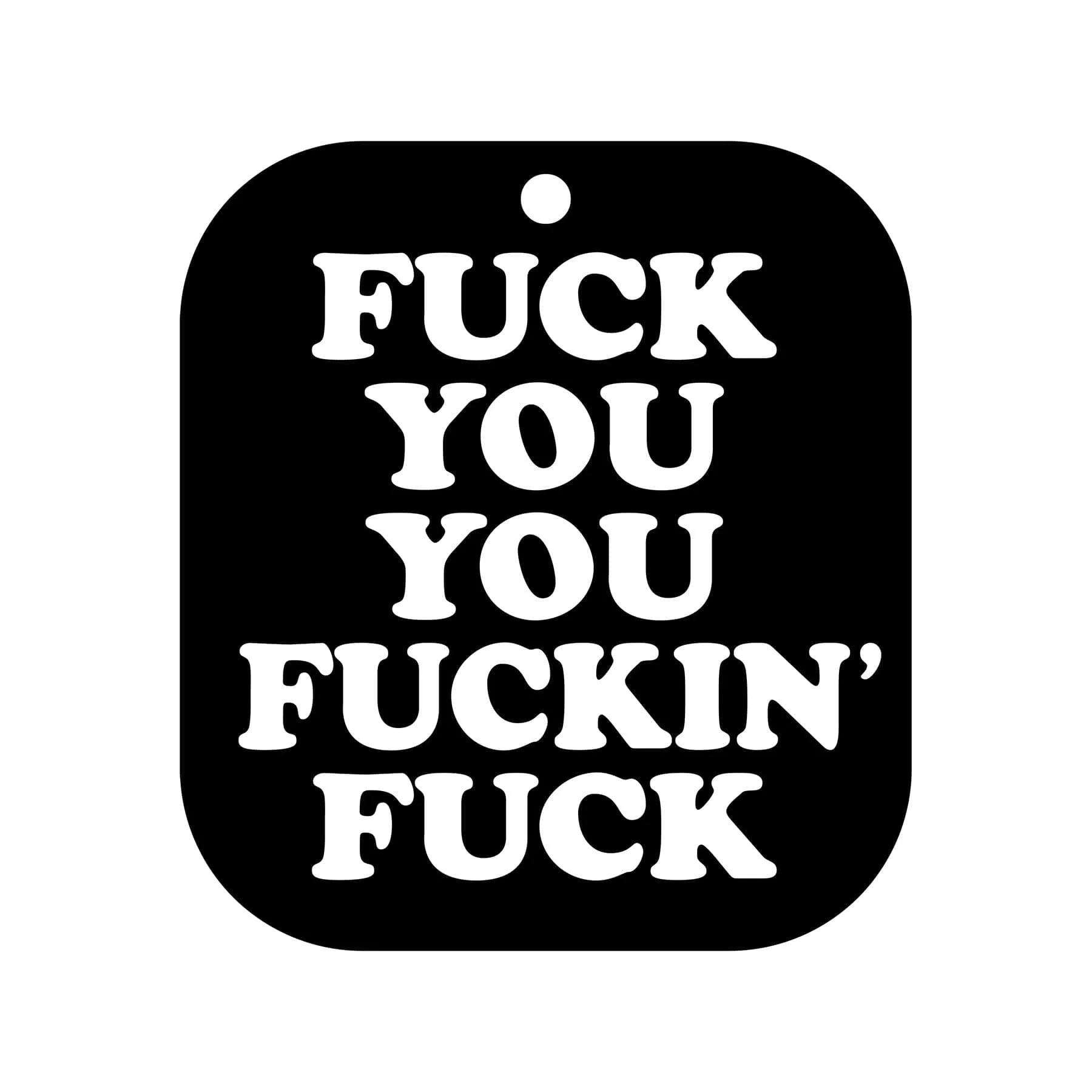 Wood Rocket Fuck You You Fucking Fuck Air Freshener